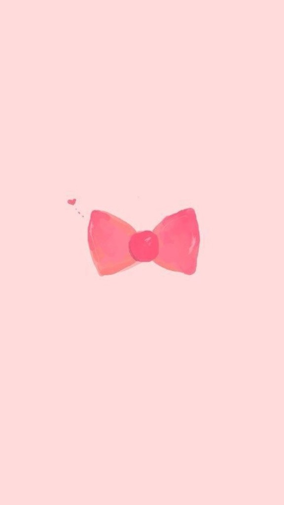 Hand Drawn Pink Bow Wallpaper   Free iPhone Wallpapers