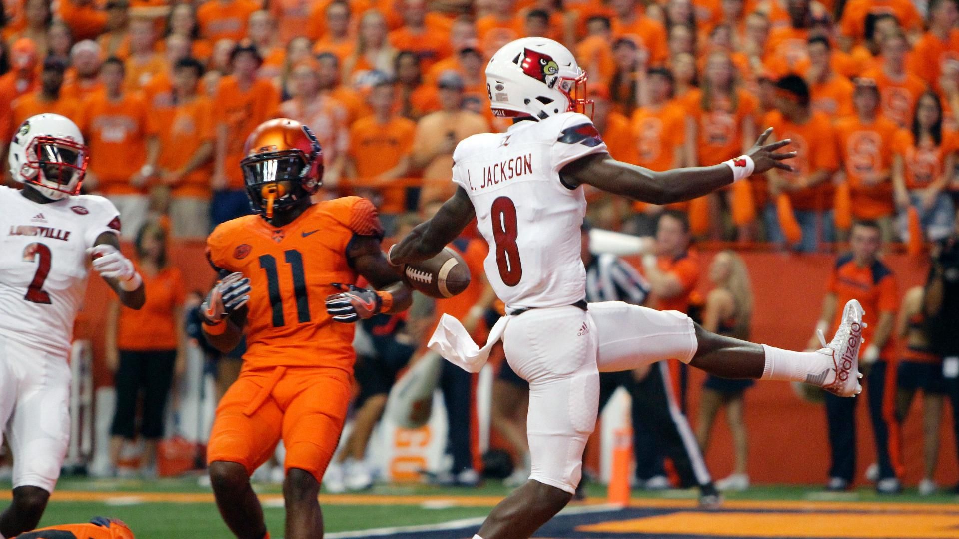 Lamar Jackson Explodes For Five Tds In First Half Espn Video