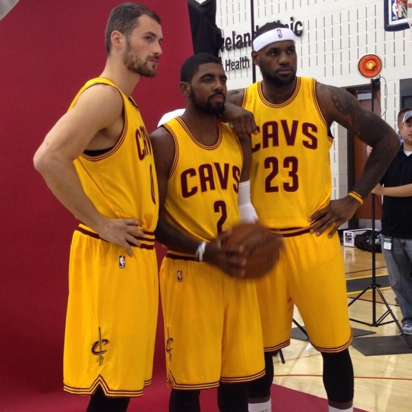 Kevin Love Kyrie Irving Lebron James Cleveland Cavaliers Big Three