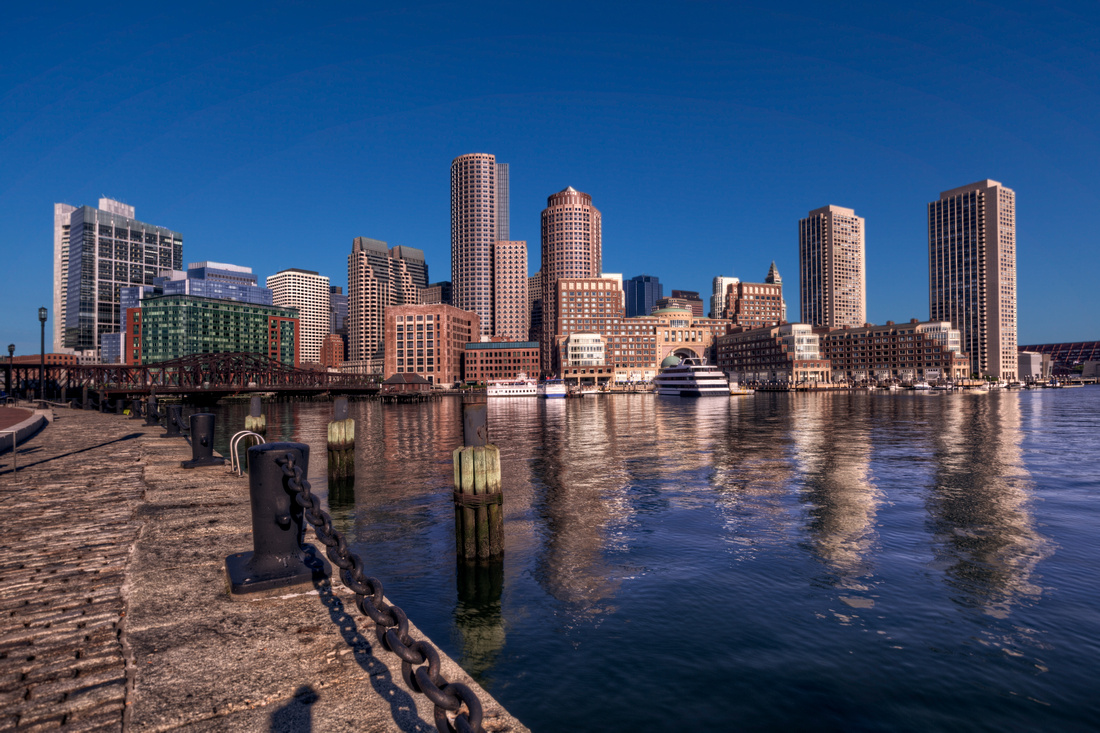 Boston Water Massachusetts Skyline Dock City Ma Harbor
