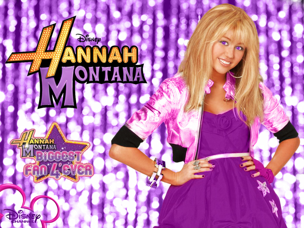 Hannah Montana Season Purple Background Wallpaper As
