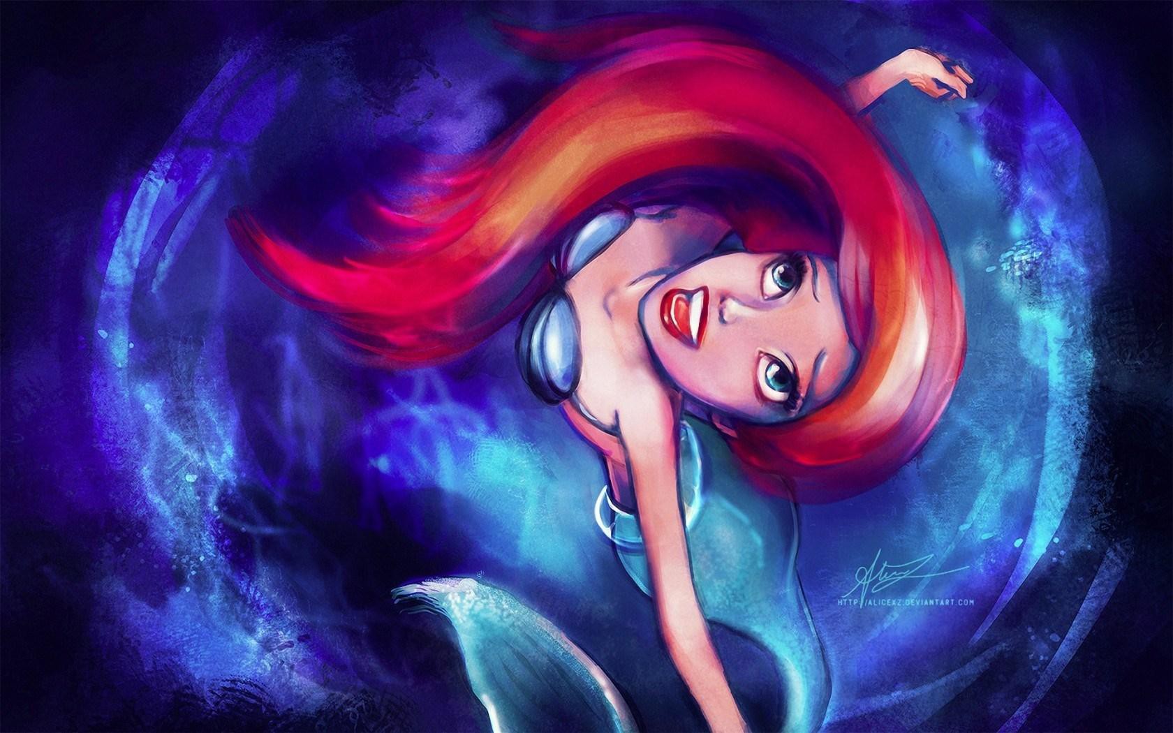 Ariel The Little Mermaid Cartoon Artwork Image New HD Wallpaper