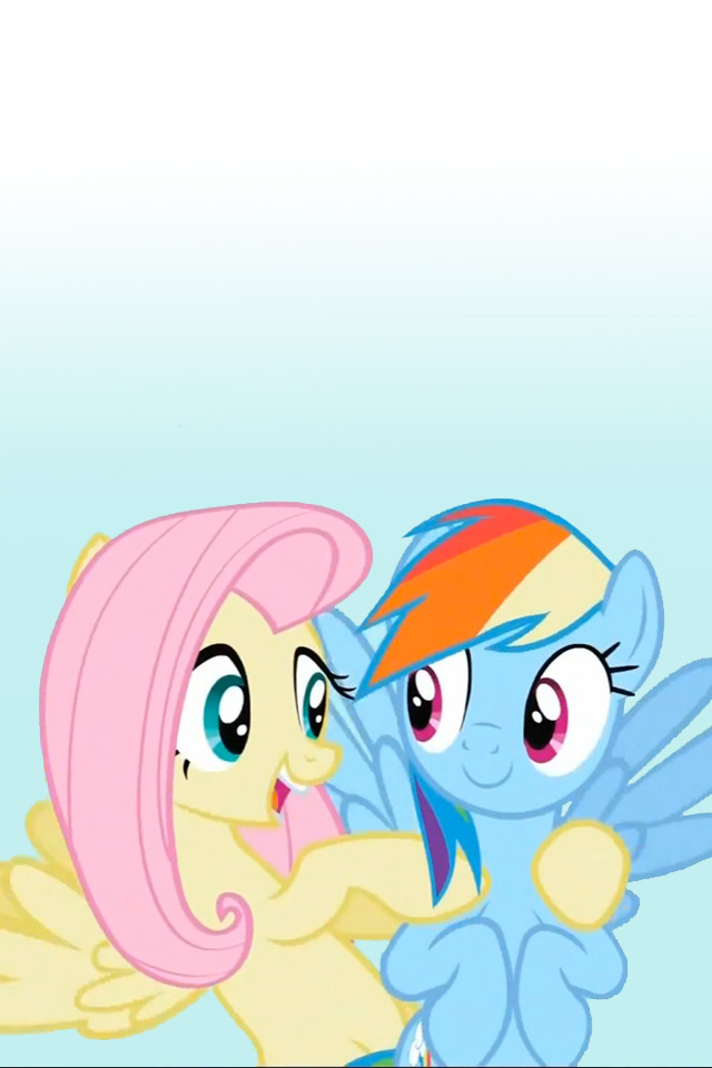 Fluttershy And Rainbow Dash Ipod iPhone Wallpaper By Alphamuppet