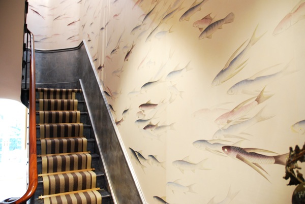 De Gournay S Fish Wallpaper Love The Movement And Sheen Of This