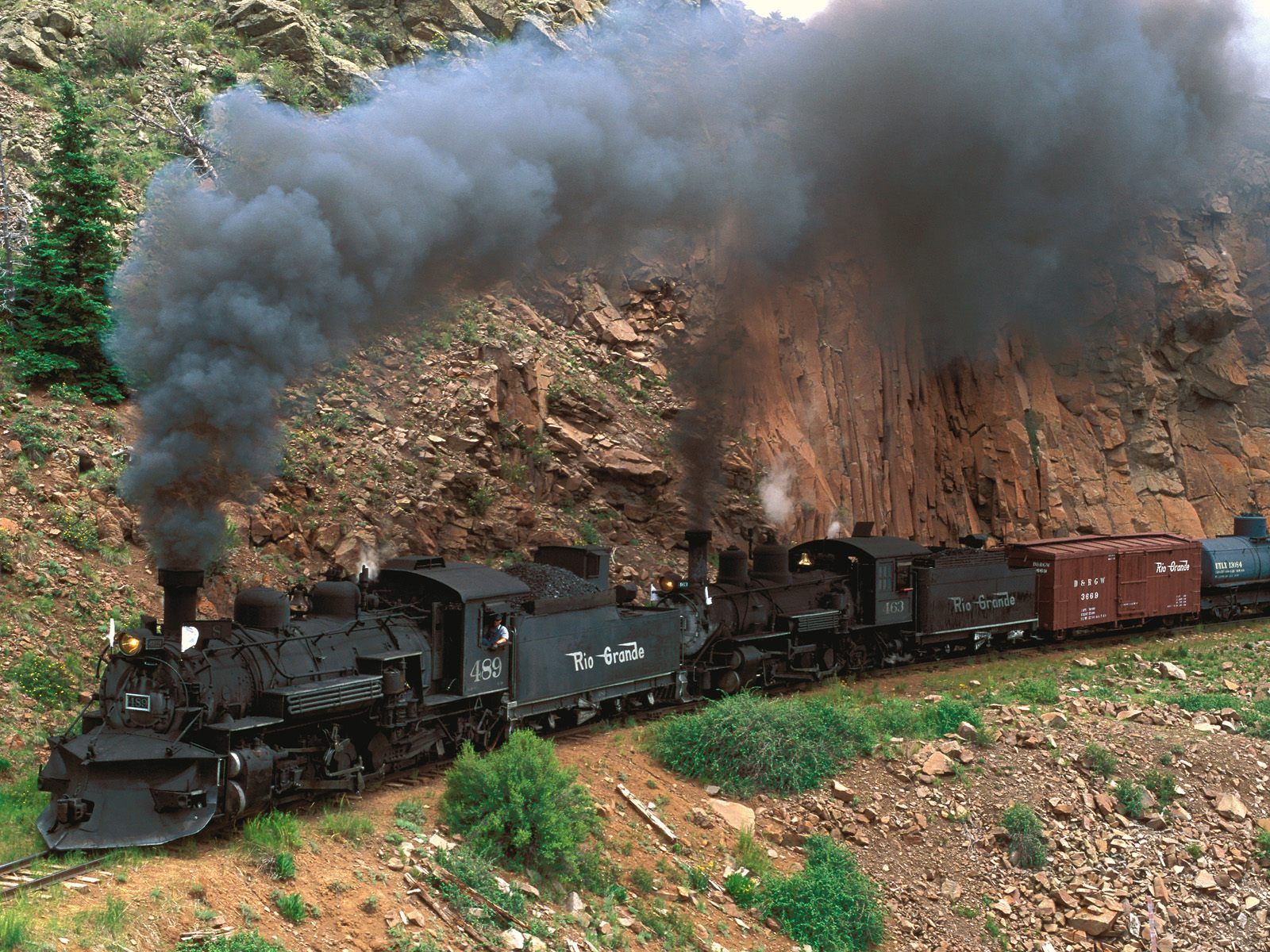 Motor Cumbres And Toltec Steam Train Colorado Picture Nr