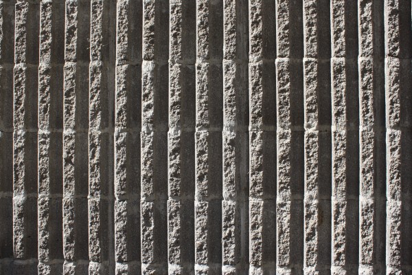 Fluted Concrete Block Wall Texture With Vertical Ridges Picture