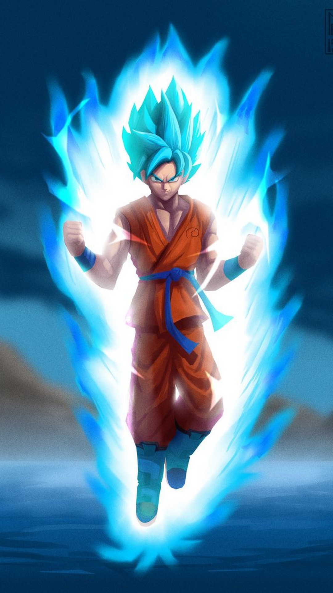 Goku Ssj Blue iPhone Wallpaper 3d