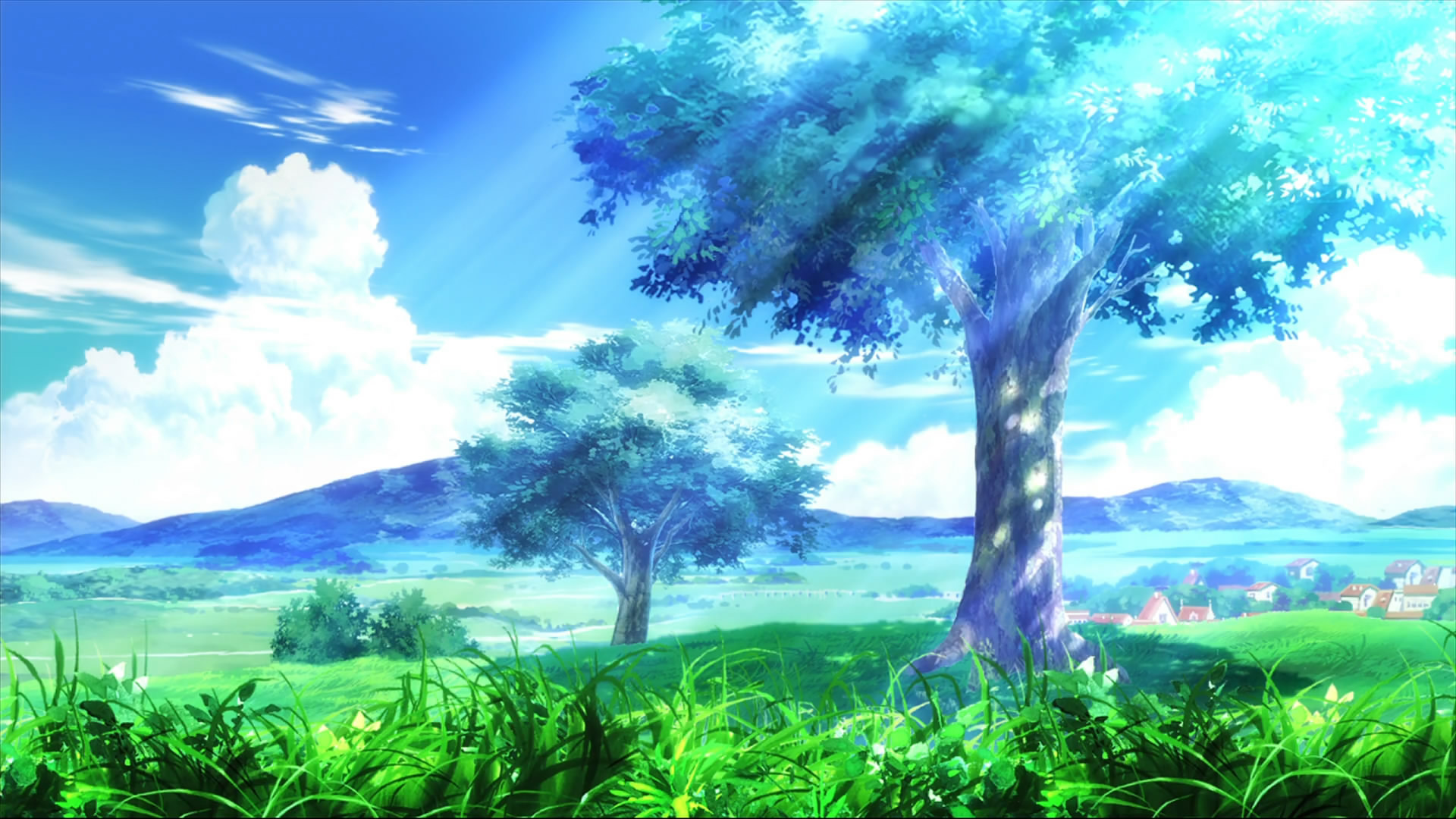 Anime Trees Art HD Wallpaper
