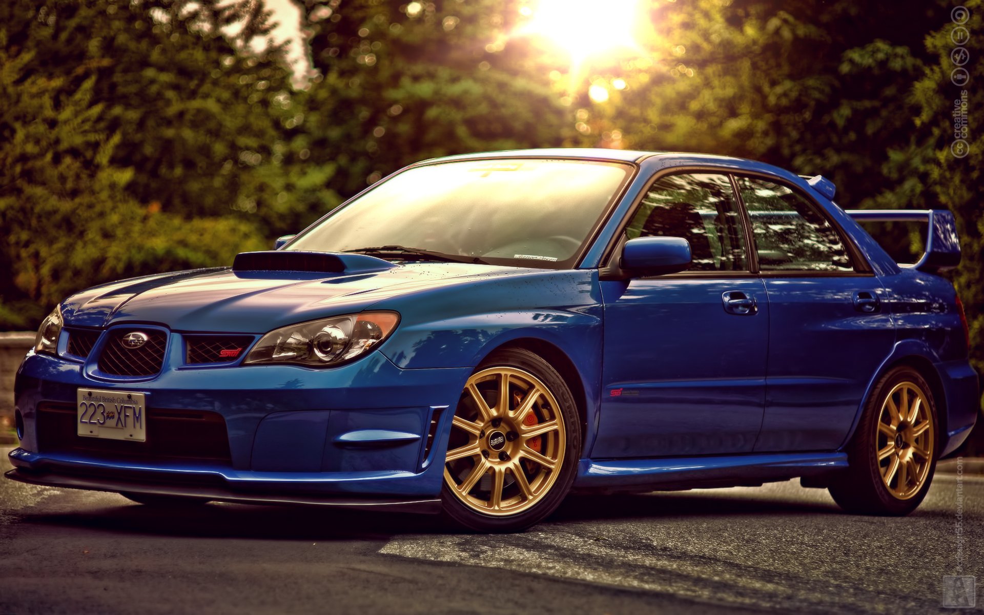 Subaru Impreza Wrx Sti Blue Wallpaper HD