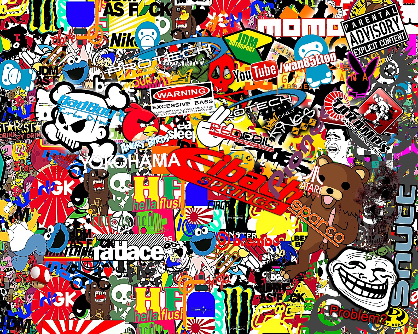 Jdm Stickers Wallpaper Of Sticker Bombs
