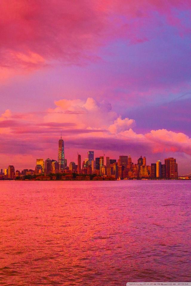 Free download Free download New York City Pink Sunset 4K HD Desktop ...