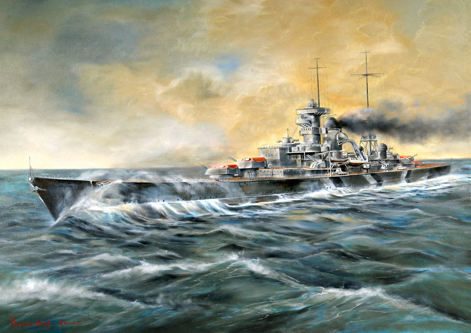 Bismarck class Tirpitz wallpaper   ForWallpapercom
