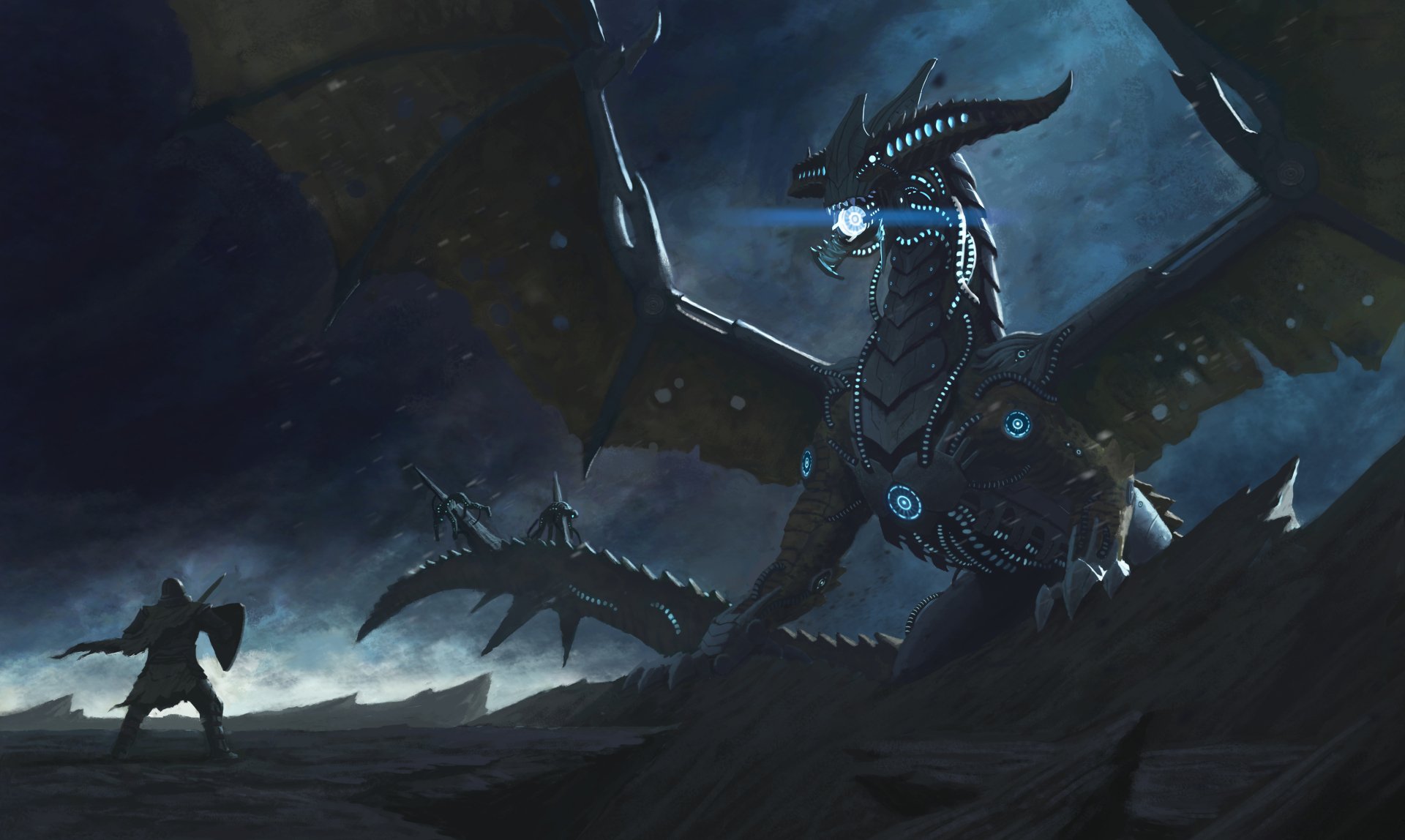 Epic Dragon Battle Wallpaper