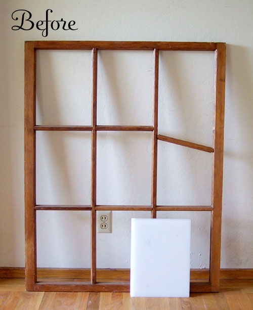 How To Turn A Salvaged Window Into Wallpaper Frames