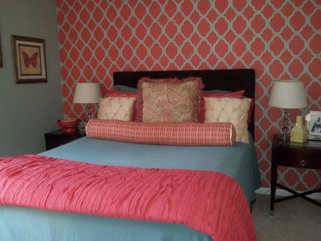 Guest Bedroom  Coral and Blue color scheme   Bedroom   grand rapids 640x480