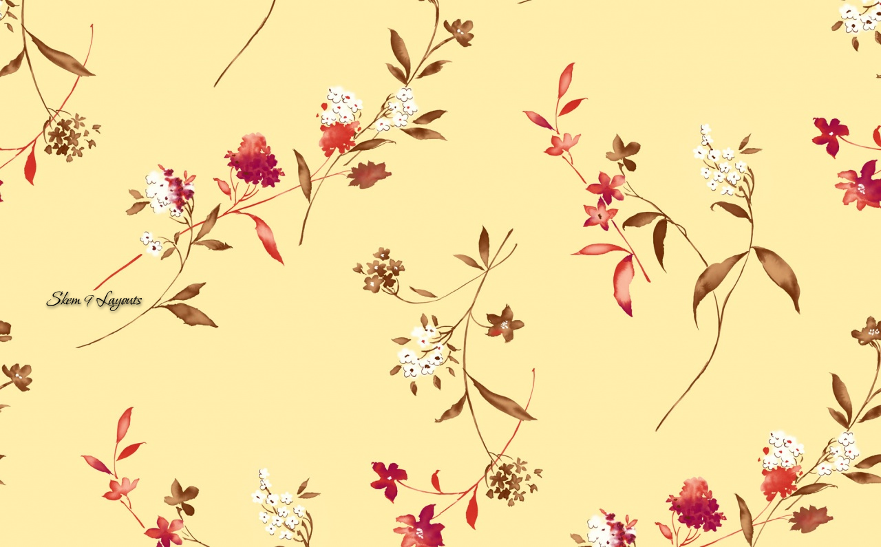 Floral Print Wallpaper