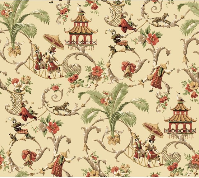 Waverly Wallpaper Mandarin Prose Oriental Asian Toile asian wallpaper