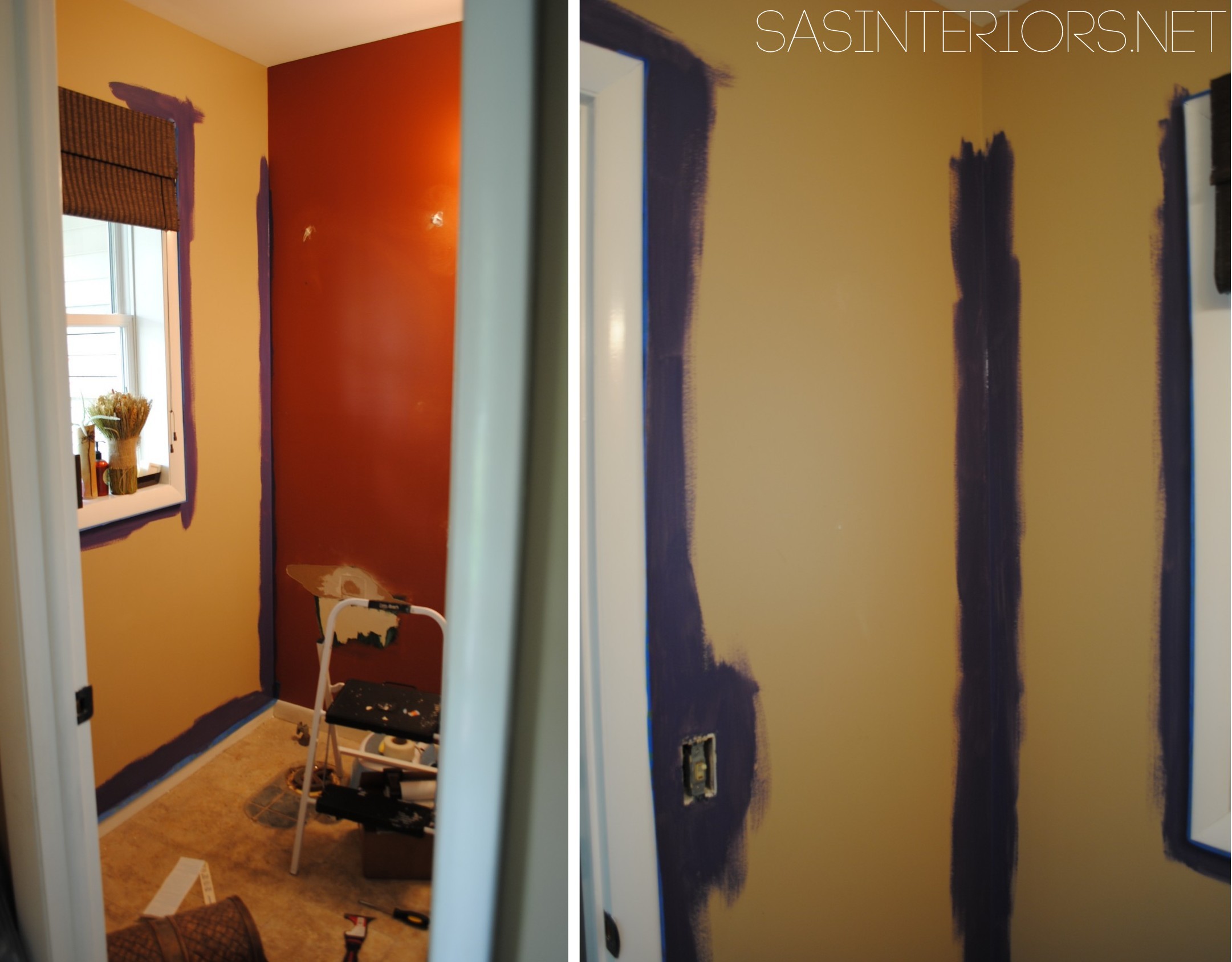 Free download Powder Room Remodel Patching holes and hanging wallpaper