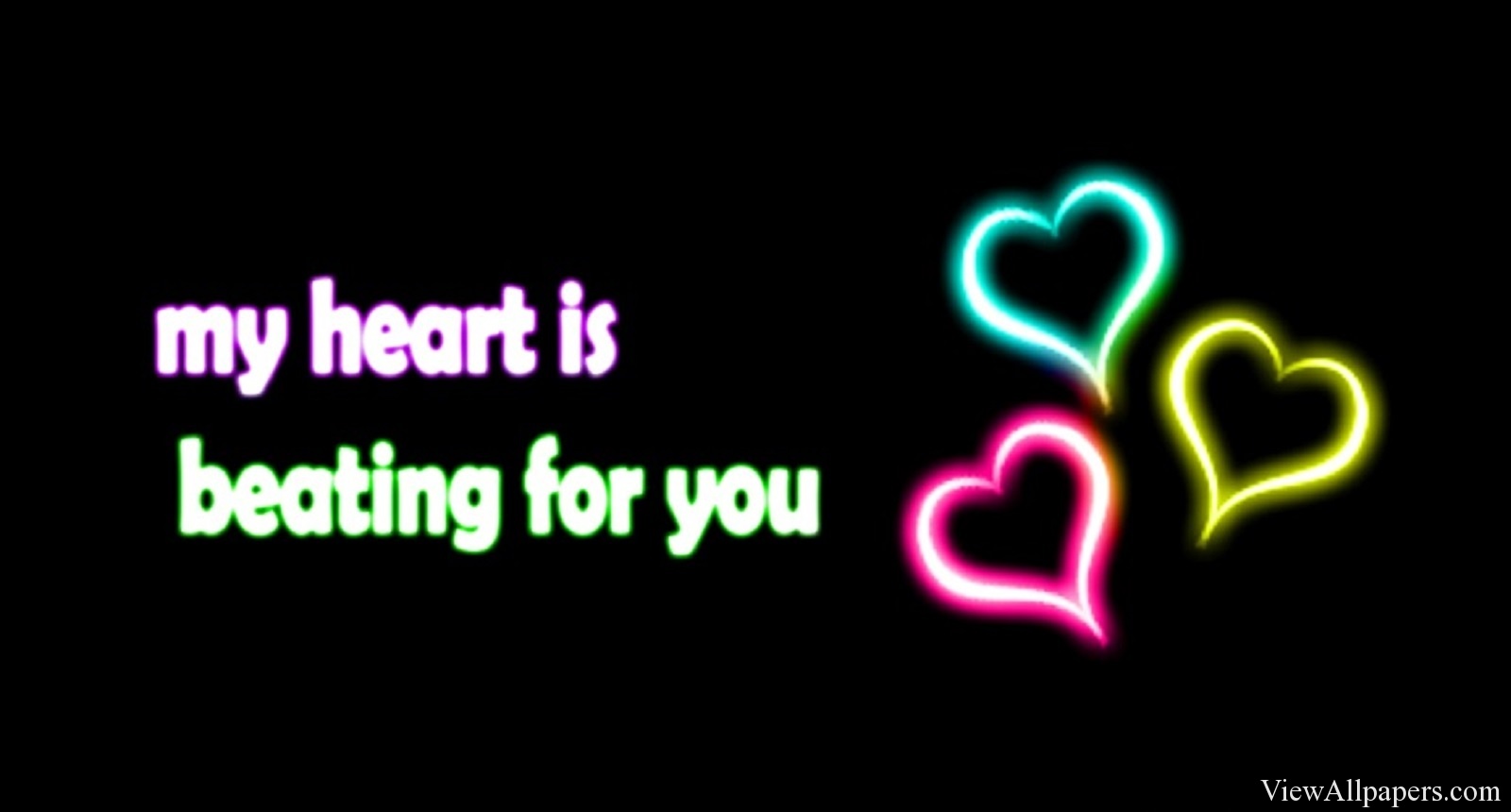 Love Quotes High Resolution Wallpaper Neon