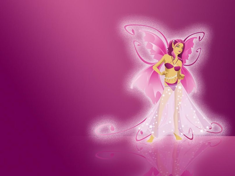 Fairy in pink wallpaper   ForWallpapercom