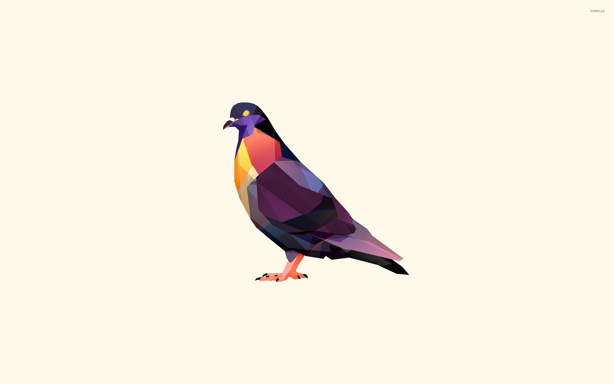 Polygon Mountain Wallpaper Pigeon