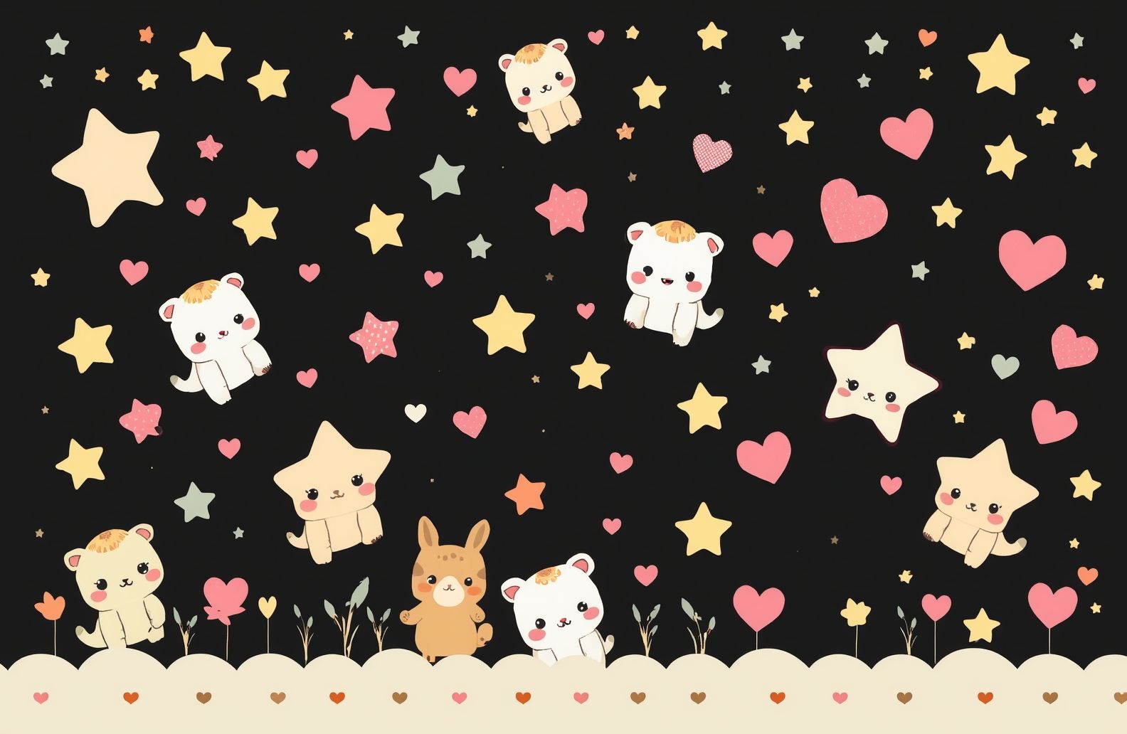 Kawaii Black Wallpaper