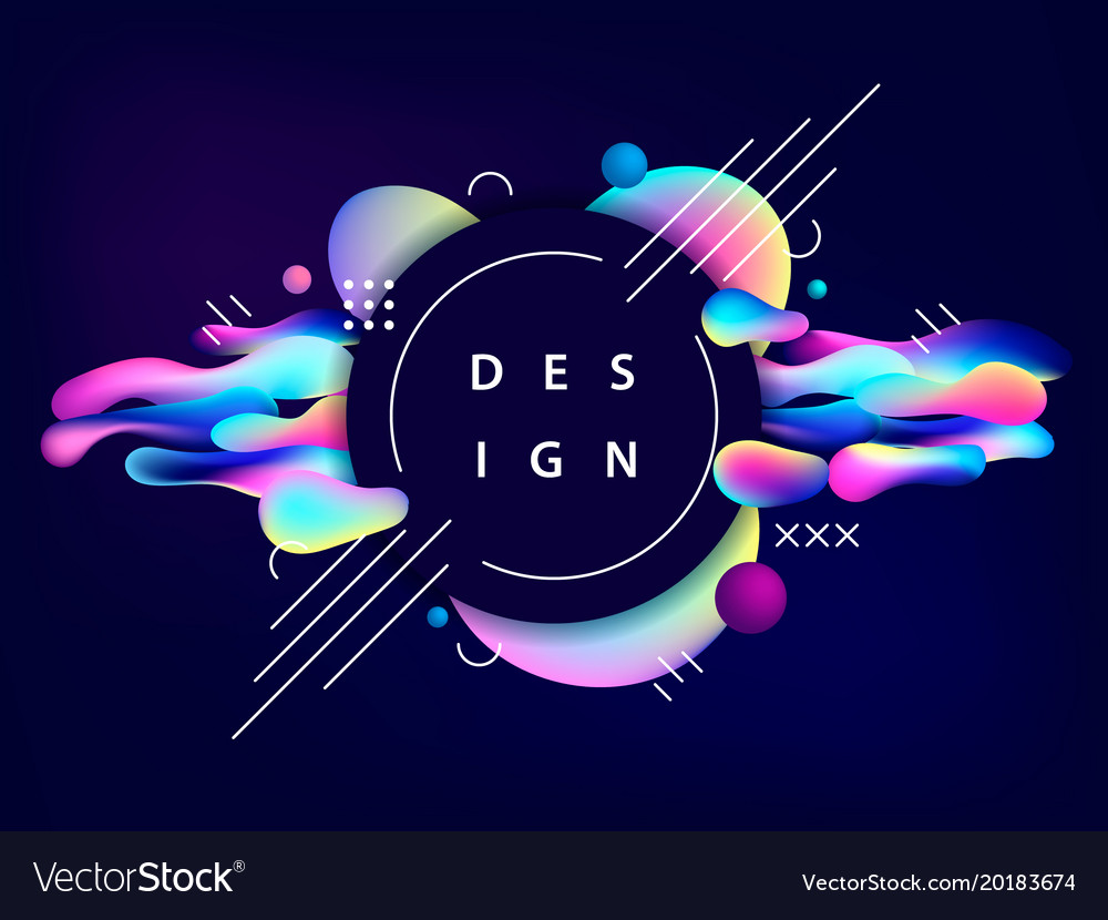 Creative Design Background With Plastic Shapes Vector Image
