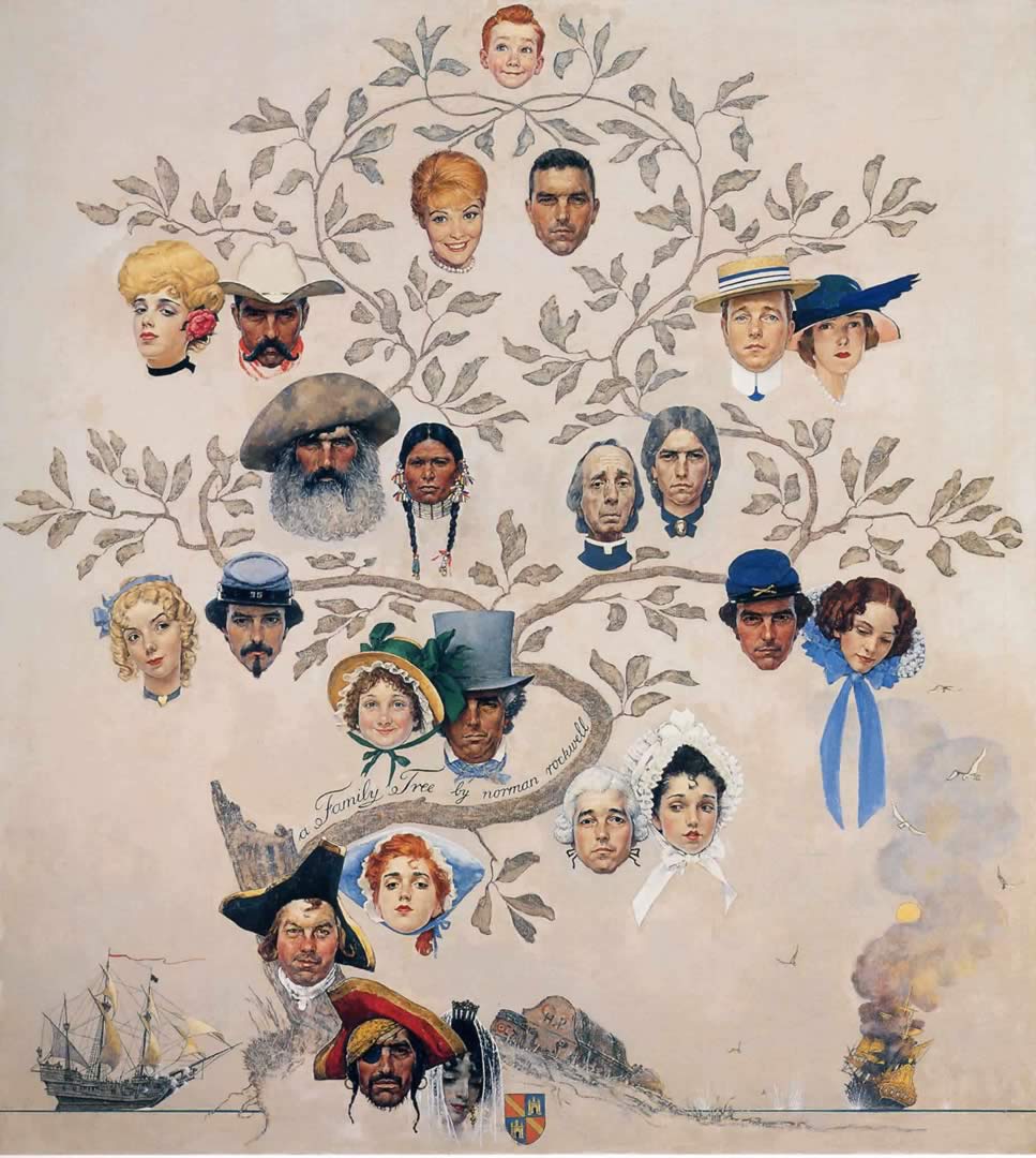 Family Tree Norman Rockwell Paintings Wallpaper Image
