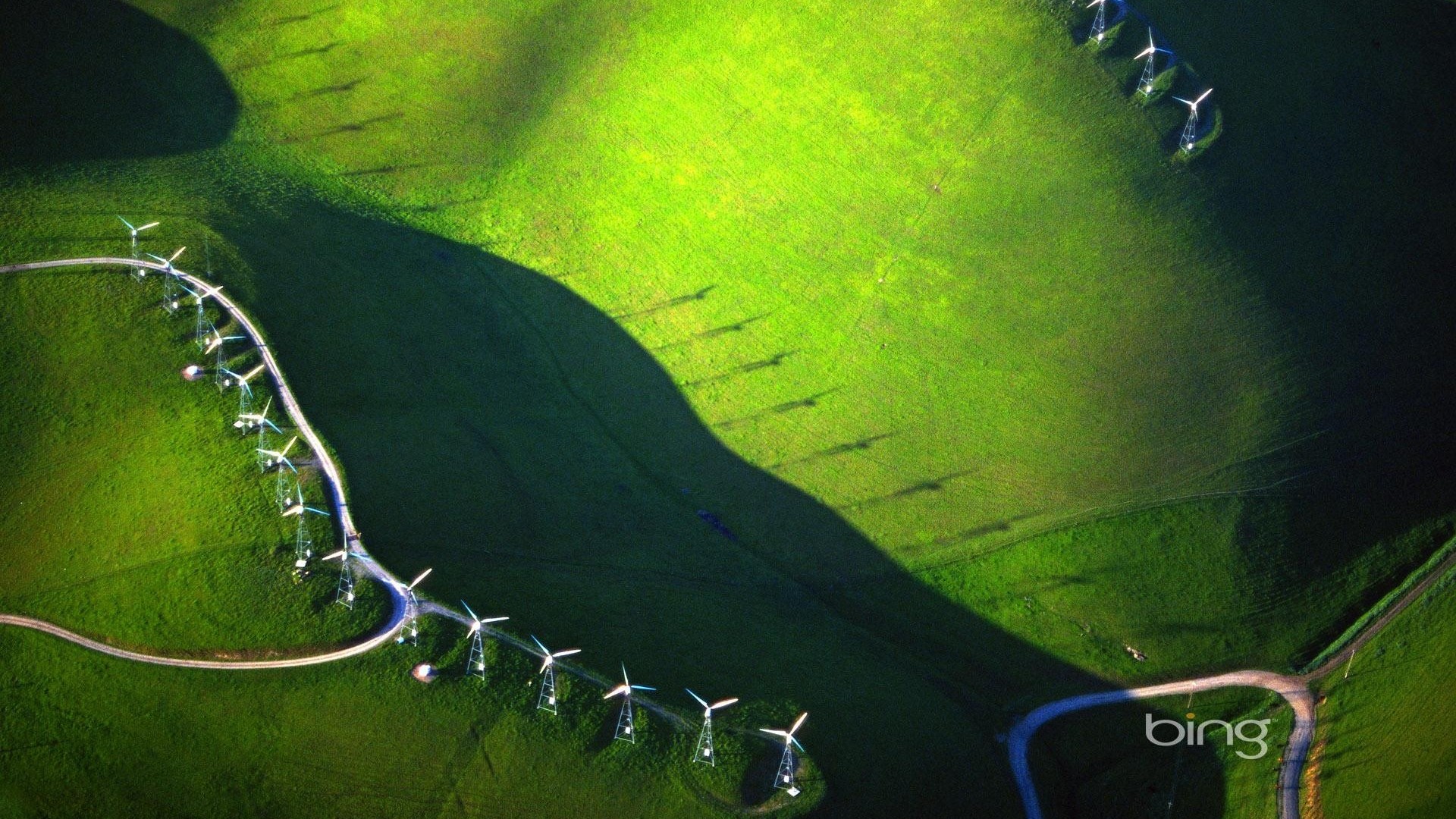 Bing Nature Wind Turbines Awesome Desktop HD Wallpaper