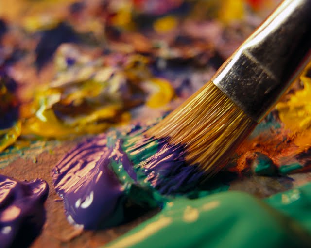 The Arts Symbols Artistic Photography Mixing Paints Paint Brush