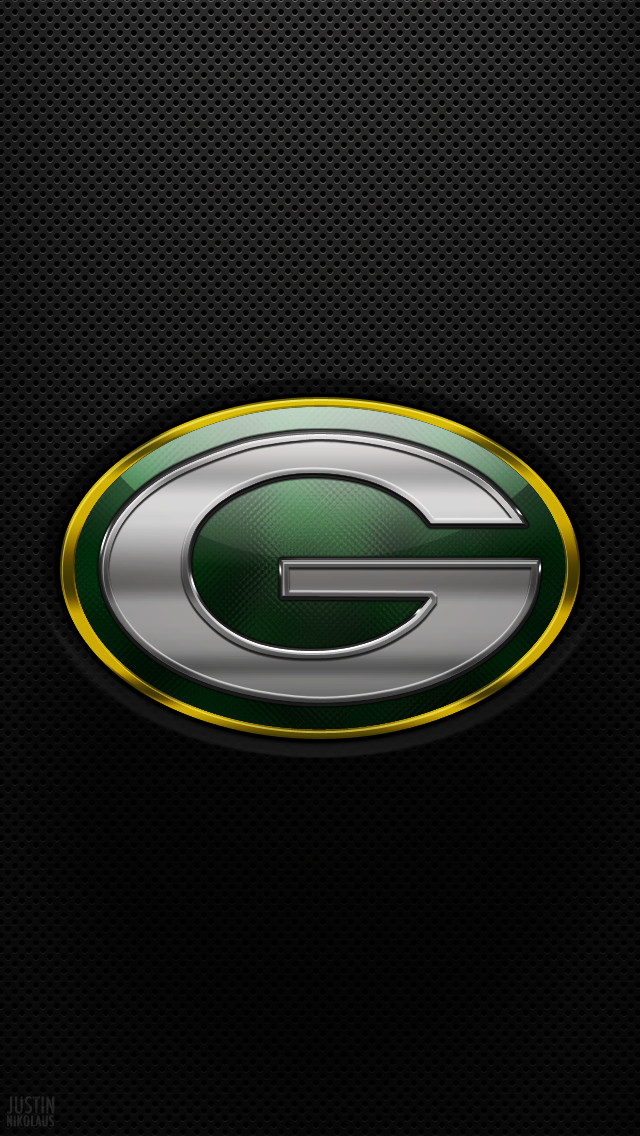 Green Bay Packers Wallpaper Glass Logo iPhone Days Of