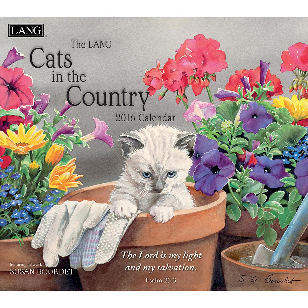 Susan Bourdet Cats In The Country Christian Wall Calendar