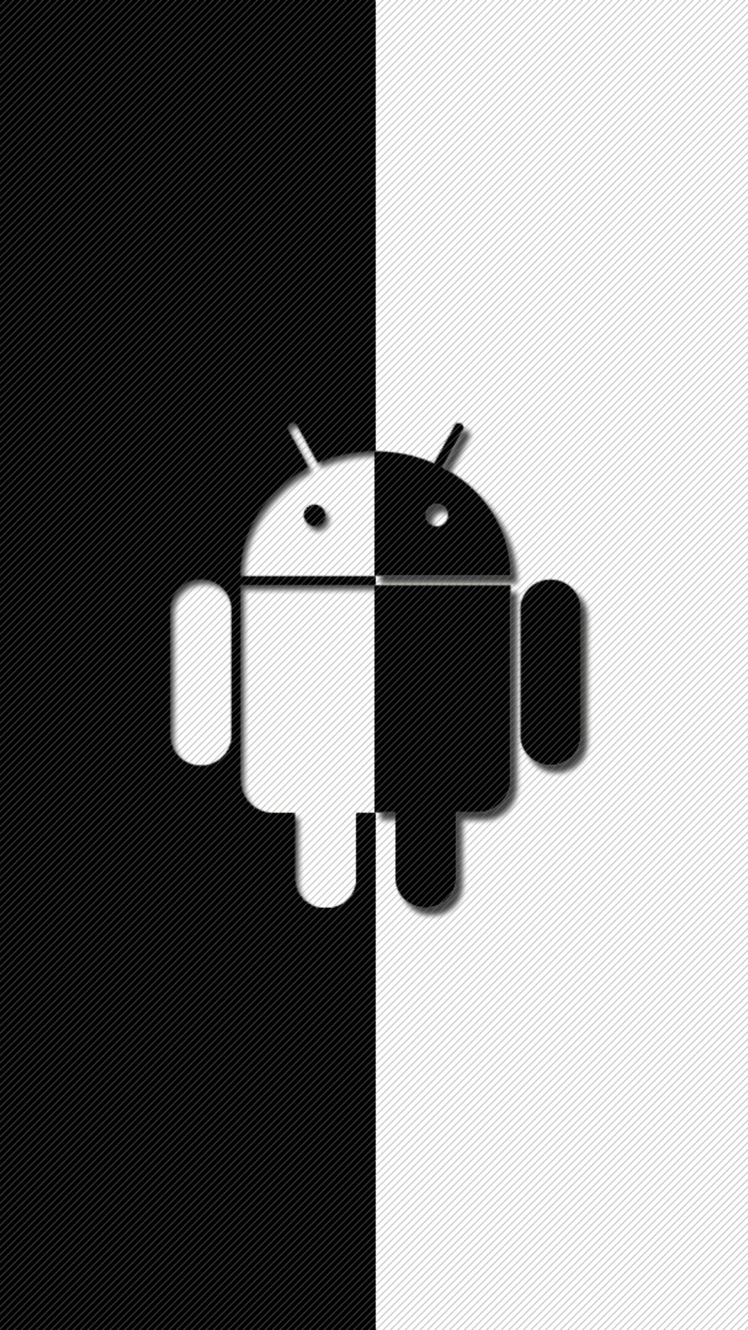 Black White Tuxedo Android Logo Wallpaper