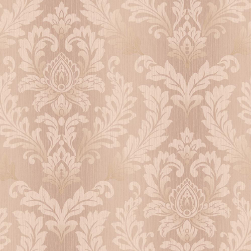 Sapphire Oasis Pink Cream And Gold Tonal Damask Wallpaper