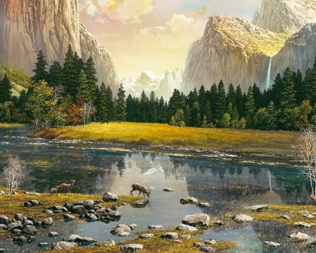 Awesome Yosemite Valley Deer Desktop Pc And Mac Wallpaper