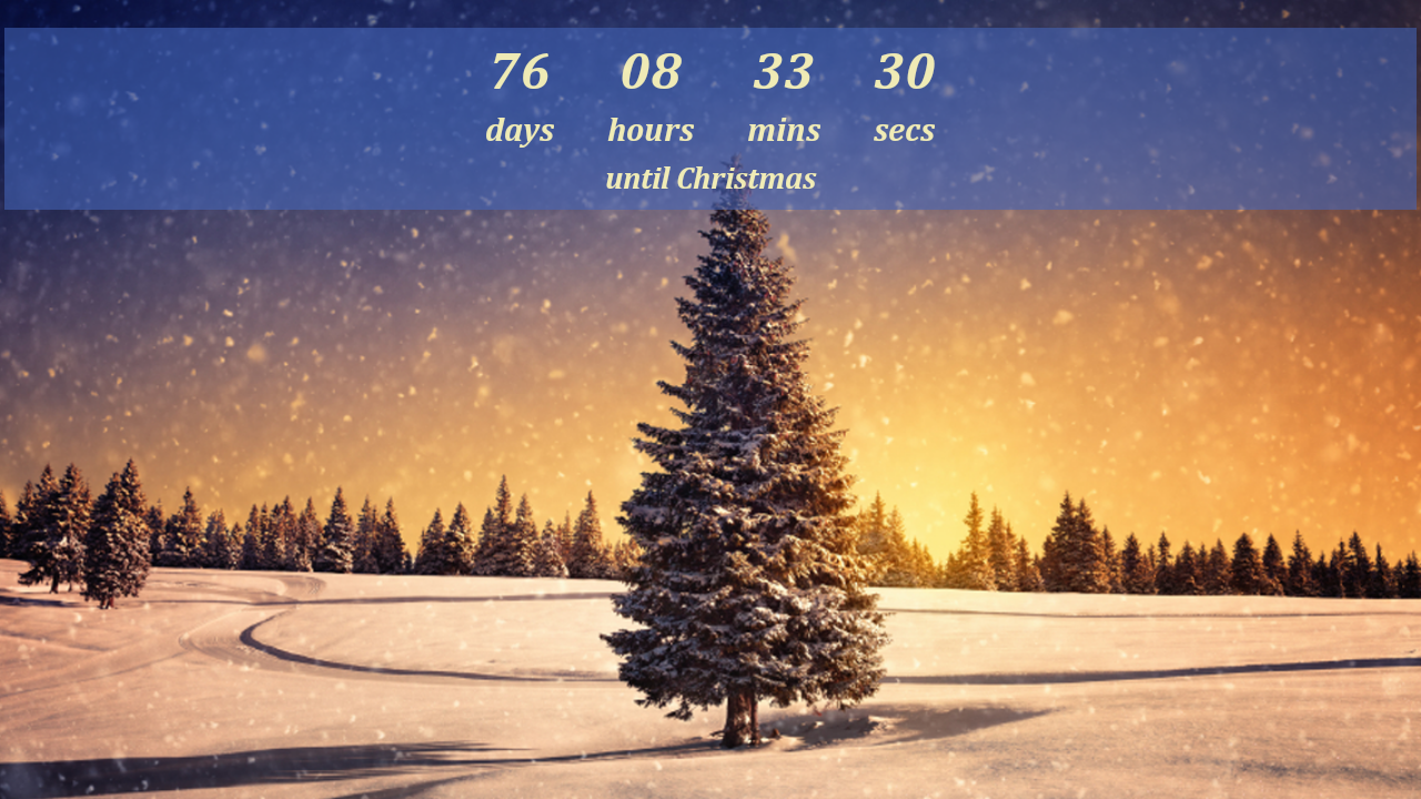 Countdown clock for desktop background - lioim