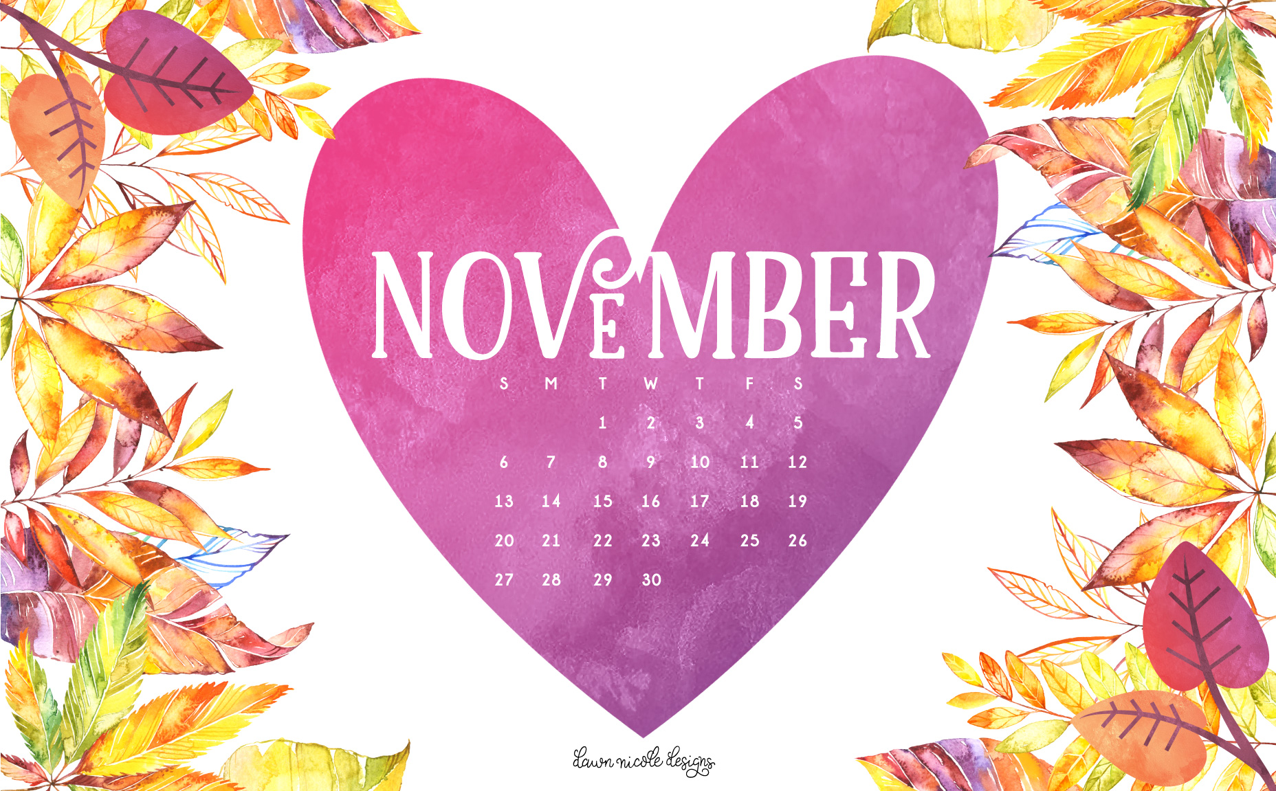 Desktop Wallpaper Calendar November