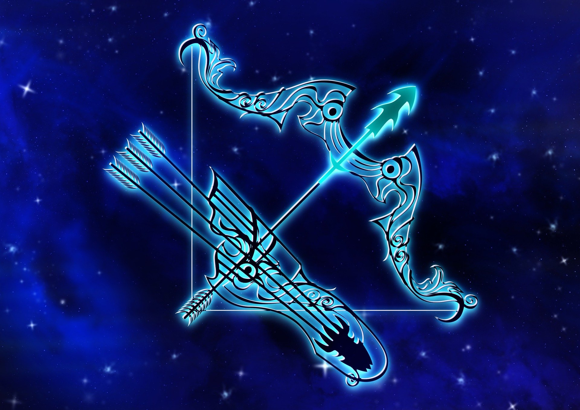 Blue Sagittarius The Archer By Darkworkx HD Wallpaper Background