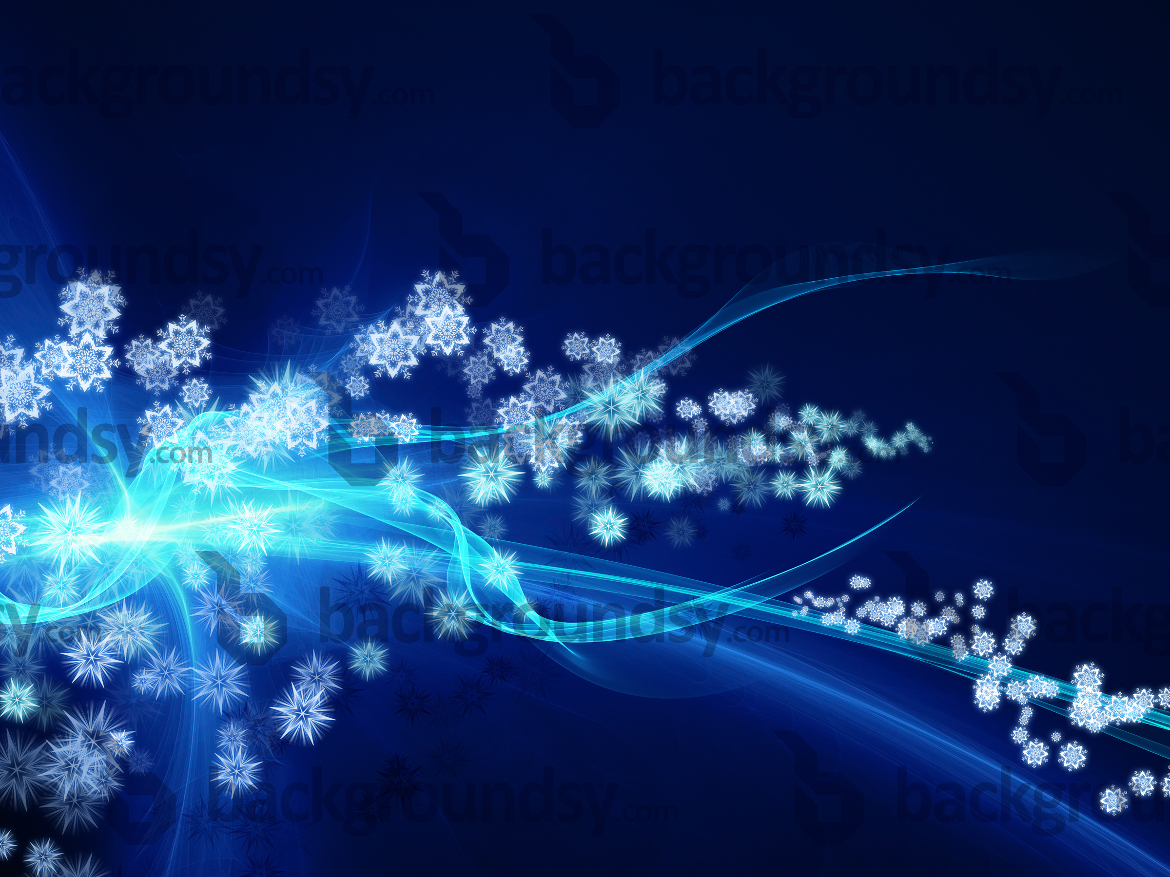 Beautiful Winter Snowflakes Background Backgroundy