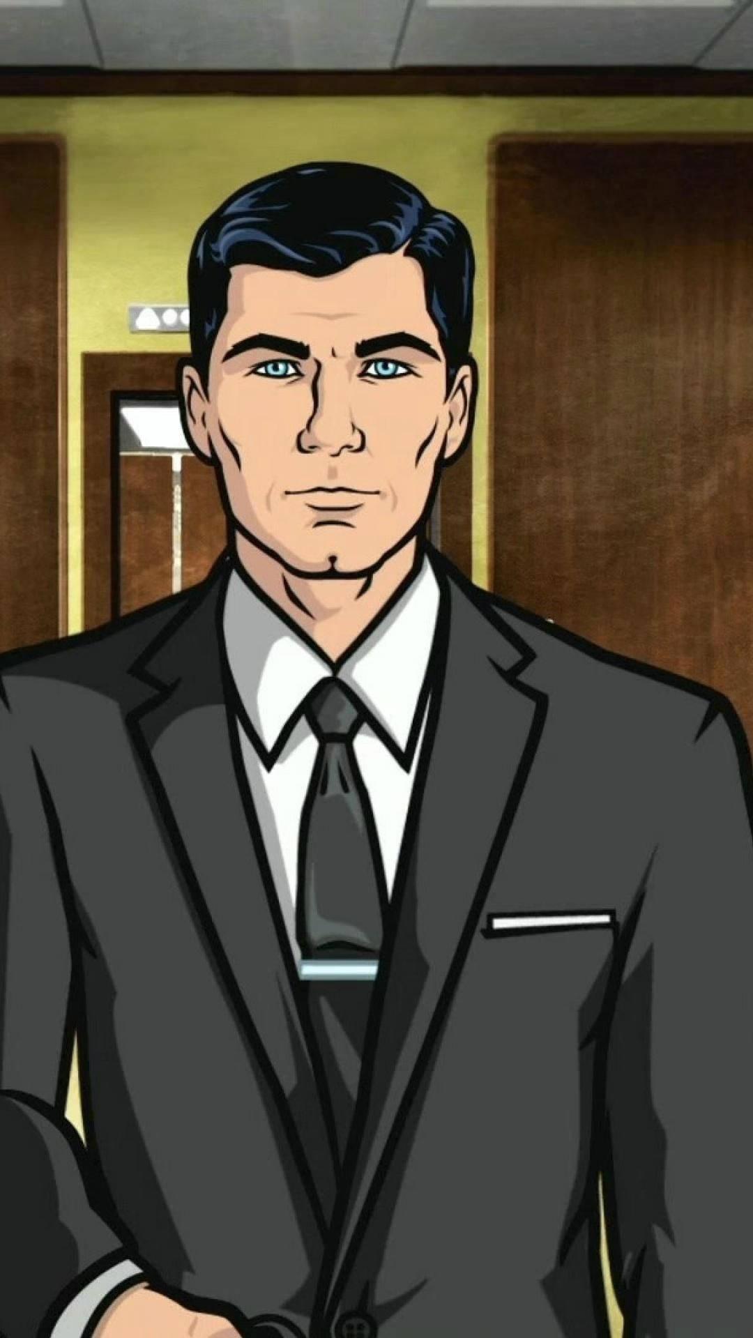 Download Sterling Archer Straight Face Wallpaper