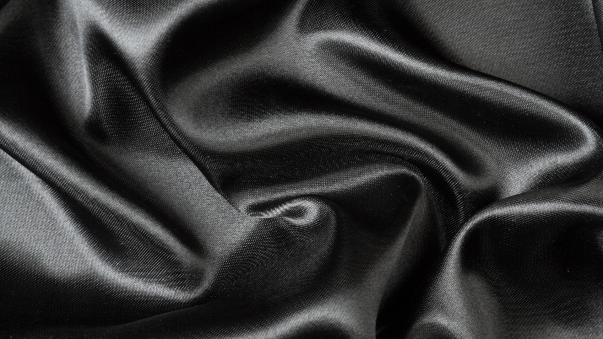Closeup Black Silk Texture HD Wallpaper