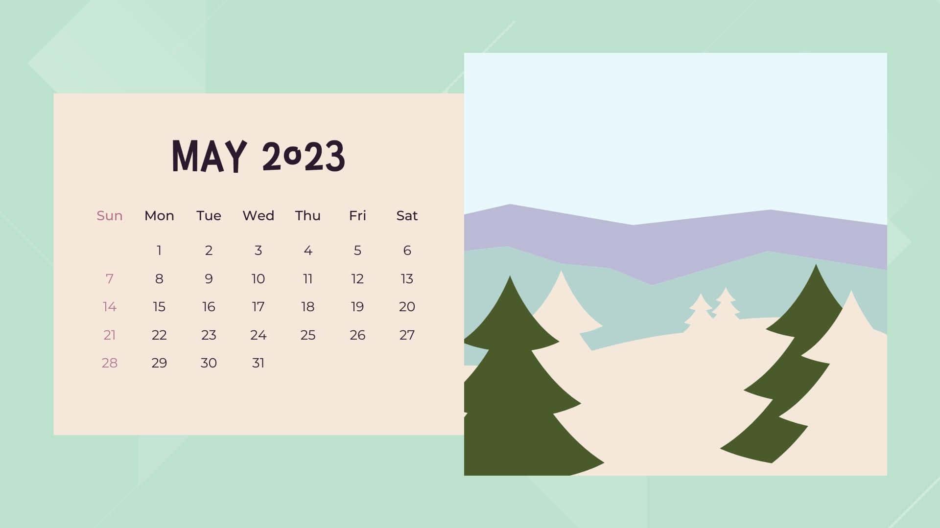 Download May 2023 Calendar Wallpaper