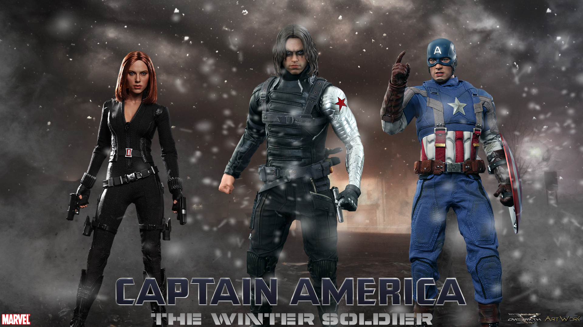Captain America The Winter Soldier Hot Toys Full HD Wallpaper