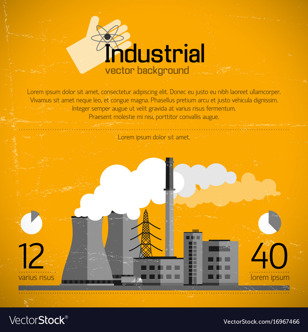 Industrial Enterprise Background Royalty Vector Image