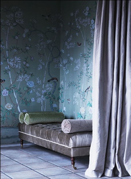 love de gournay hand painted silk wall paper but at a price