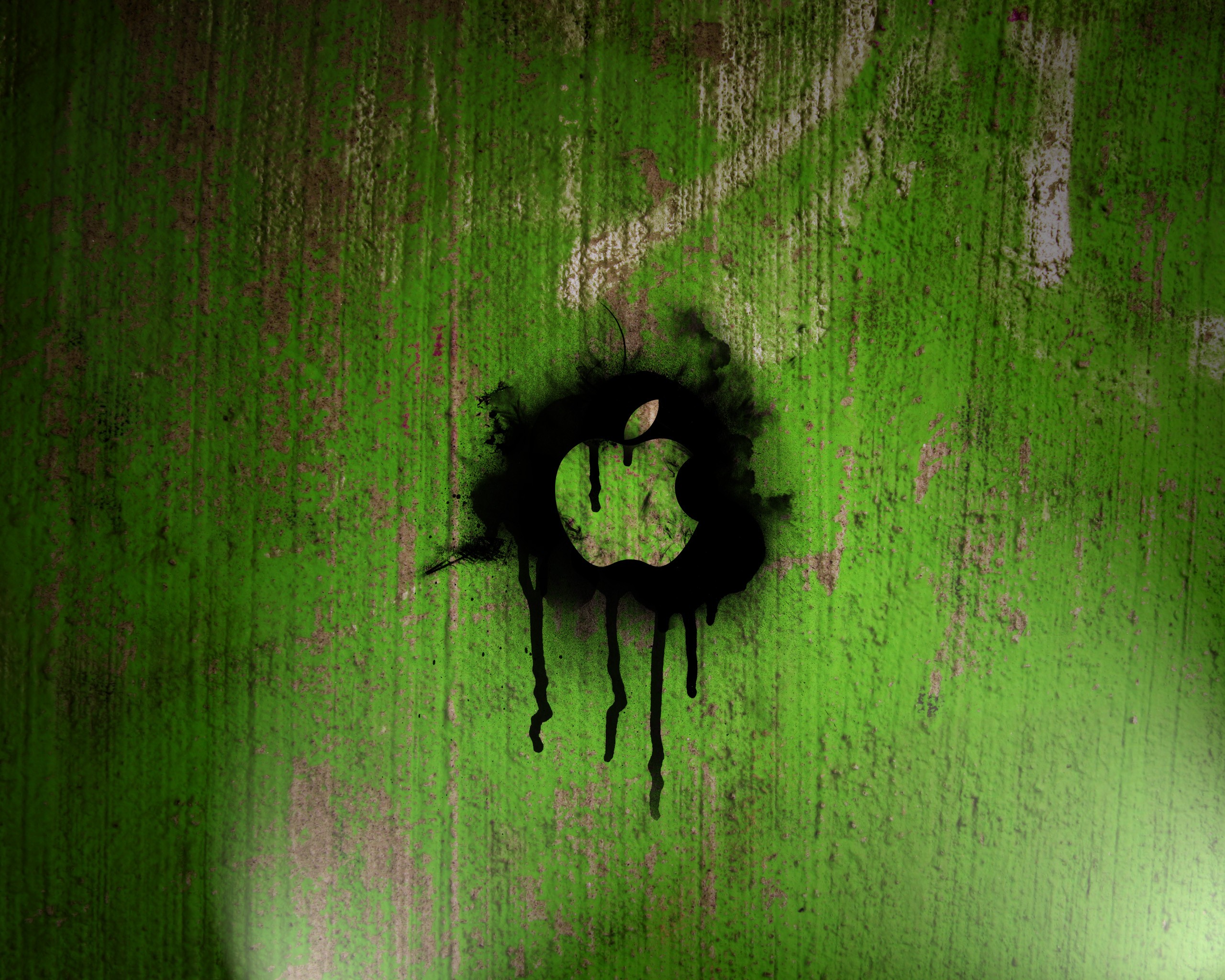 apple inc graffiti green logos textures best widescreen bXj