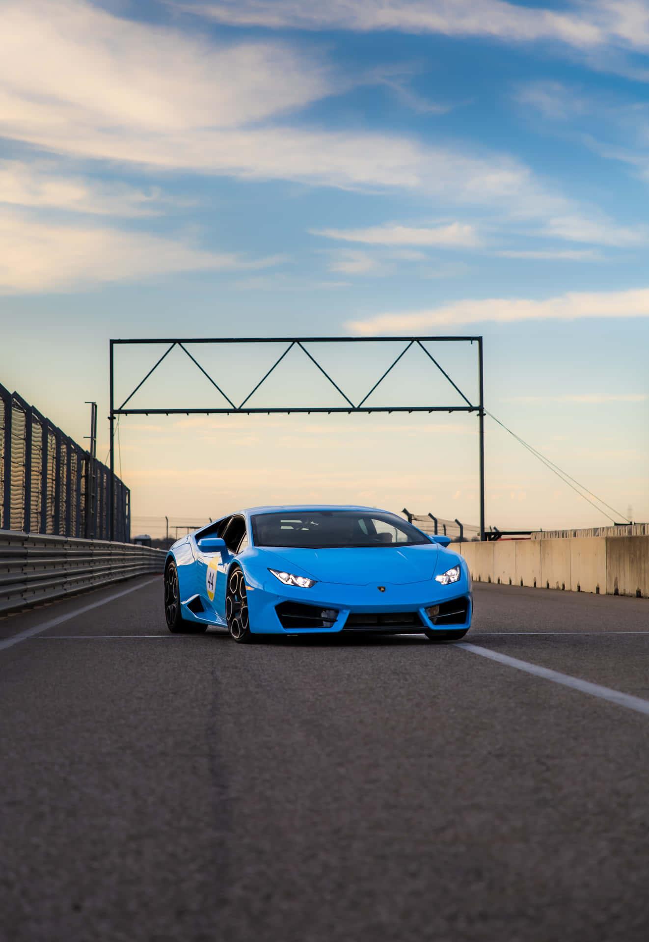 Blue Lamborghini iPhone Wallpaper