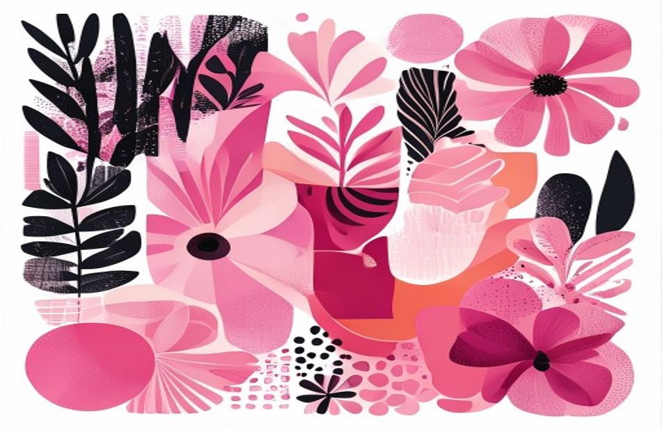 Pink Collage Computer Wallpaper