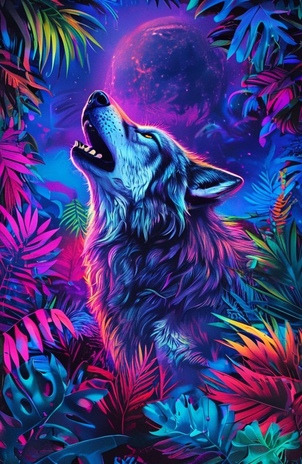 Neon Animal Wallpaper