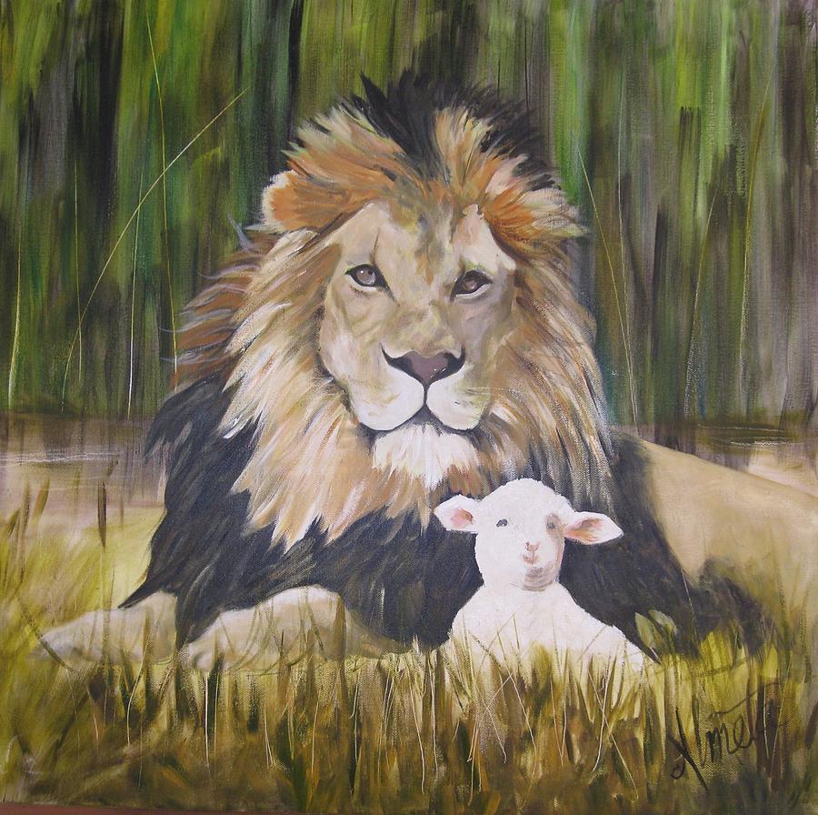 Lion And Lamb Image Wallpaper HD Wide